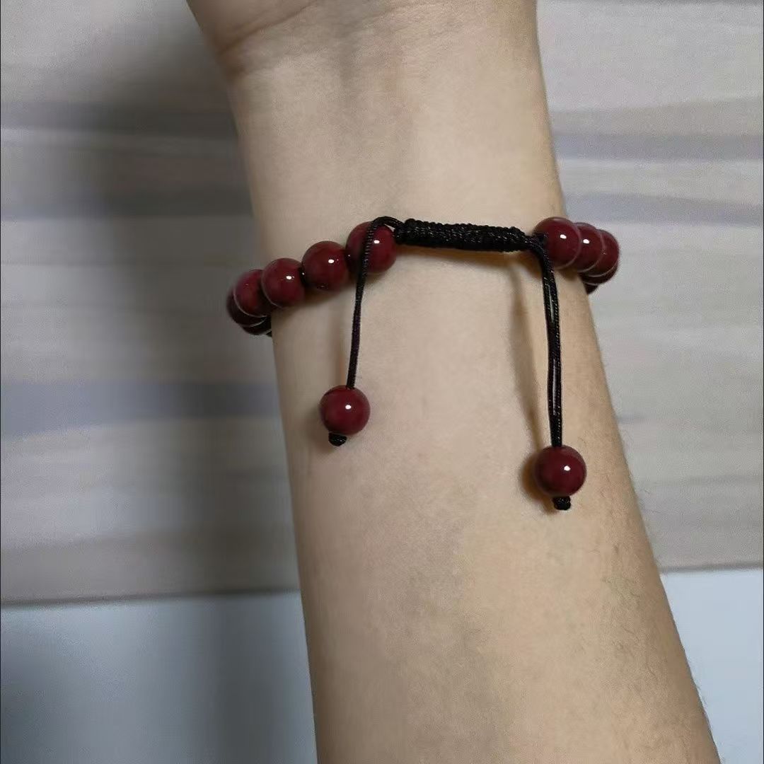 

Anime Game Konig Cosplay Bracelet Unisex Red Beaded Hand Chain Adjustable Jewelry Pendant Costume Accessory Party Gifts червоний