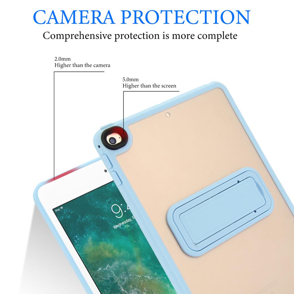 For iPad mini (2019) 7.9 Inch/mini 4 Case with Kickstand TPU+PC Skin-Touch Tablet Cover