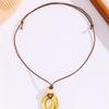 Irregular Metal Pendant Long Necklace Women's Elegant Collar Chain Neck Accessory