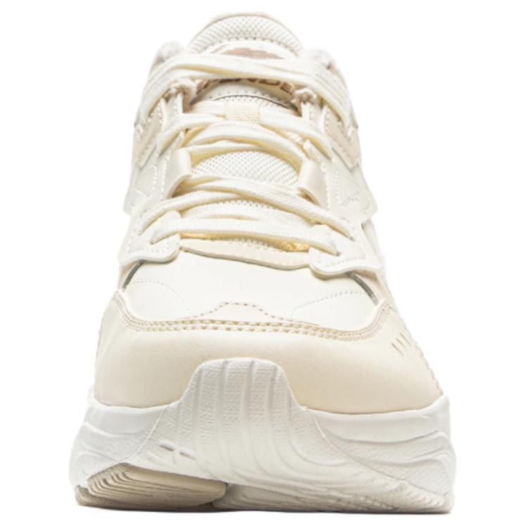 Li-Ning Ln Defender Sports Lifestyle Synthetic Leather Classic Casual Low-Top Dad Shoes Women Sneaker Off-White AGCV426-1