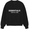 Fear of God Essentials Klasická mikina s kulatým výstřihem Vintage Black Pánské topy 192AS252081F