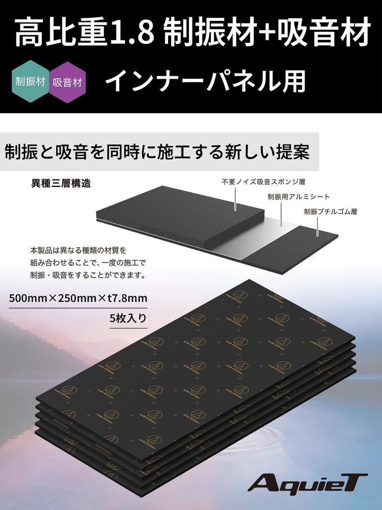 Door Tuning Kit Plus Deadening Kit for Two Vibration and Sound No Special Tools Includes Dedicated Spatula Audio-Technica AT-AQ409 Doors, Control,
