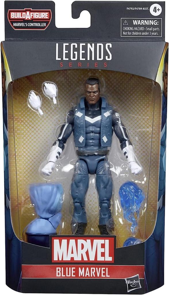 Hasbro Marvel Legends Series Blue Marvel F4792 Authentic Action Figure with Ultimate Costume and Parts 6-Inch Accessories, Build-A-Figure