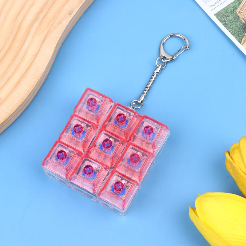 Fully Transparent Cap Silent Axis Decompression Button Decompression Tester Keyboard Silent Keychain
