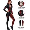Women's 3D Mechanical Robot Skeleton Print Halloween Jumpsuit Romper Cosplay Costume