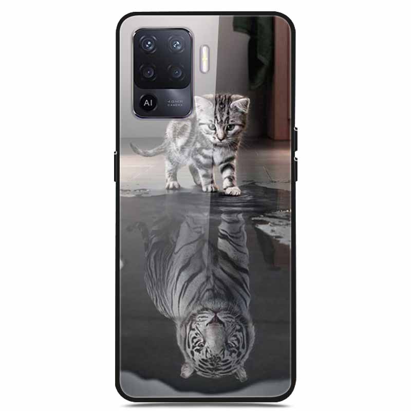 For OPPO Reno 5 Lite Case Luxury Tempered Glass Bumper for OppoA94 4G Phone Cover For OPPO A94 4G/ Reno5 Lite Glass Coque A94 4G