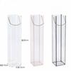 5pcs Transparent Plastic Flower Packaging Bag White Metal Chain Handle Bags Gift Box Flower  Handbag Wedding Party Decoration