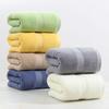Combed Pure Cotton Bath Towel, 500g Thick, Absorbent, Strapless with Embroidered Logo, Quick-drying, Square Design.