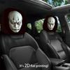 2 Pcs Halloween Accessories Car Headrest Covers Ghost Neck Pillowcase  Car Interior