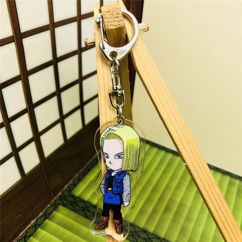 Anime Dragon Ball Acrylic Keychains Son Goku Vegeta Majin Buu Broly Frieza Trunks Zamasu Gogeta Lapis Super Saiyan Figures Toys