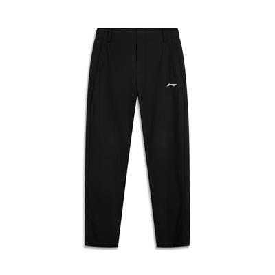 Li Ning Glory Series Moisture Wicking UV Resistant Quick Dry Cool Reflective Straight Leg Knitted Sports Pants Men Pants Black AKYV239-1