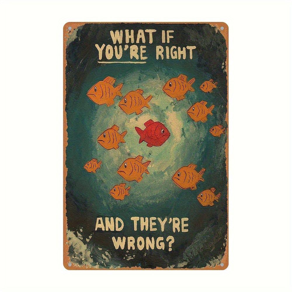 Vintage Metal Sign Funny Animal Bathroom Wall Decor Home Art Tin Plate
