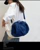 2025 Fashion Washed Denim Versatile Backpack: Crossbody and Casual Schoolbag for College Students
