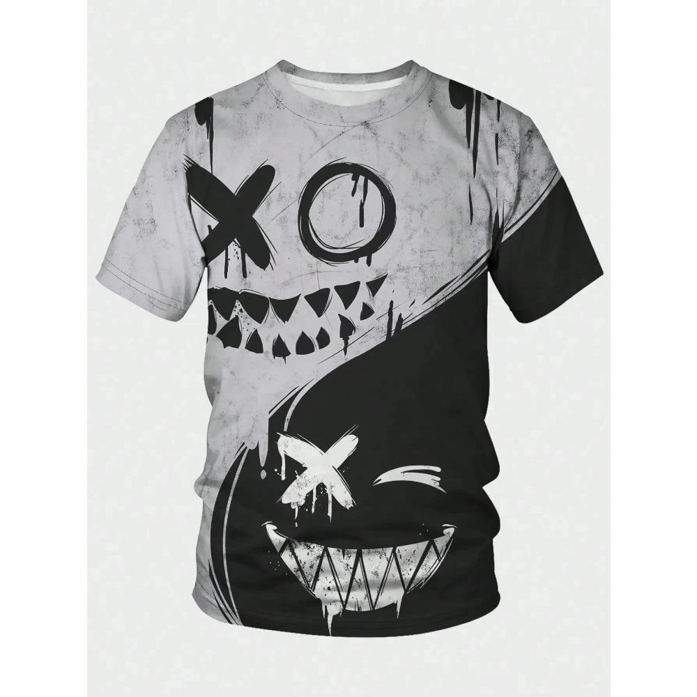 T-shirt Street Fashion per Bambini Manica Corta Stampa Hip Hop T-shirt Ragazzo T-shirt Pullover Abbigliamento Ragazza