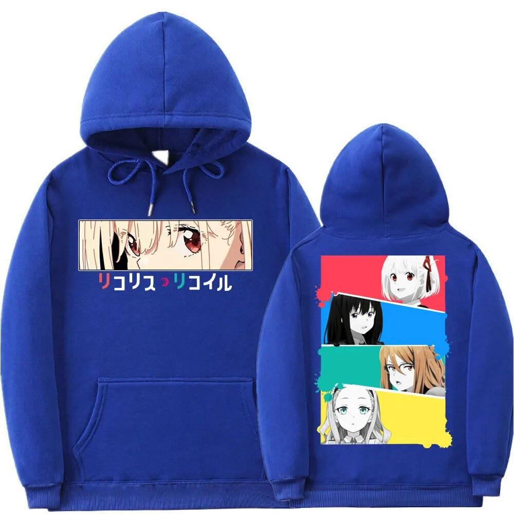 Manga Lycoris Recoil Chisato Nishikigi Takina Inoue Printed Hoodie Anime Unisex Women Fleece Hoodies Fashion Sportswear Sweatshirt