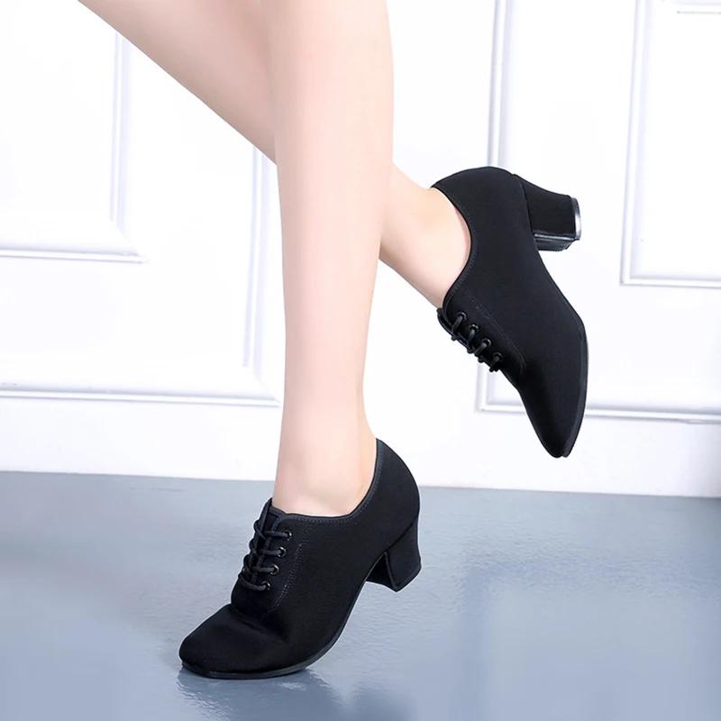 Damskie buty do tańca latynoskiego Jazz dorosłe buty do tańca towarzyskiego Salsa kobieta czarne czerwone nauczyciele szkolą nowoczesne trampki do tańca Tango
