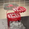 2-in-1 Ice Cube Maker & Storage Bucket Press-Release 48-Cavity Portable Ice Tray with Lid Scoop Easy-Release Ice Mold for Home Camping Party