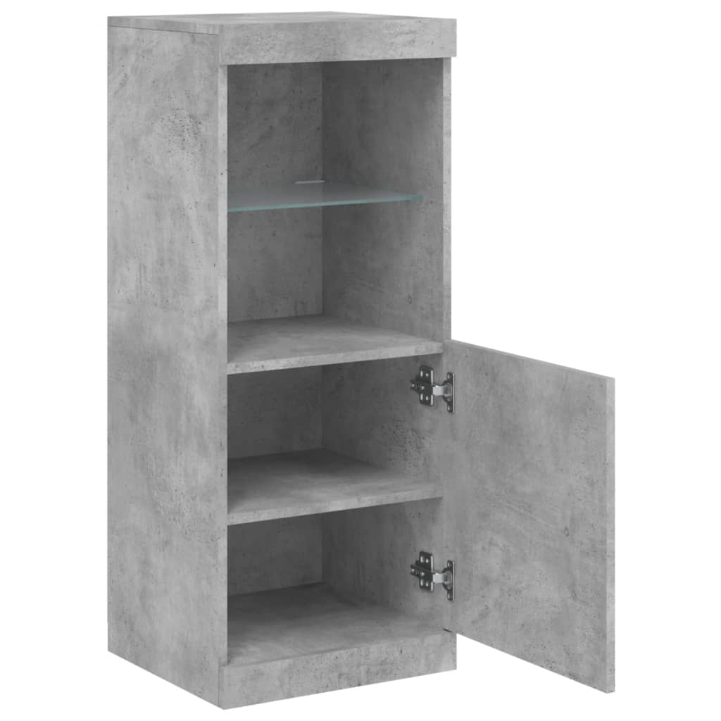 Vidaxl Szafka Z Oświetleniem Led, Szarość Betonu, 41X37X100 Cm