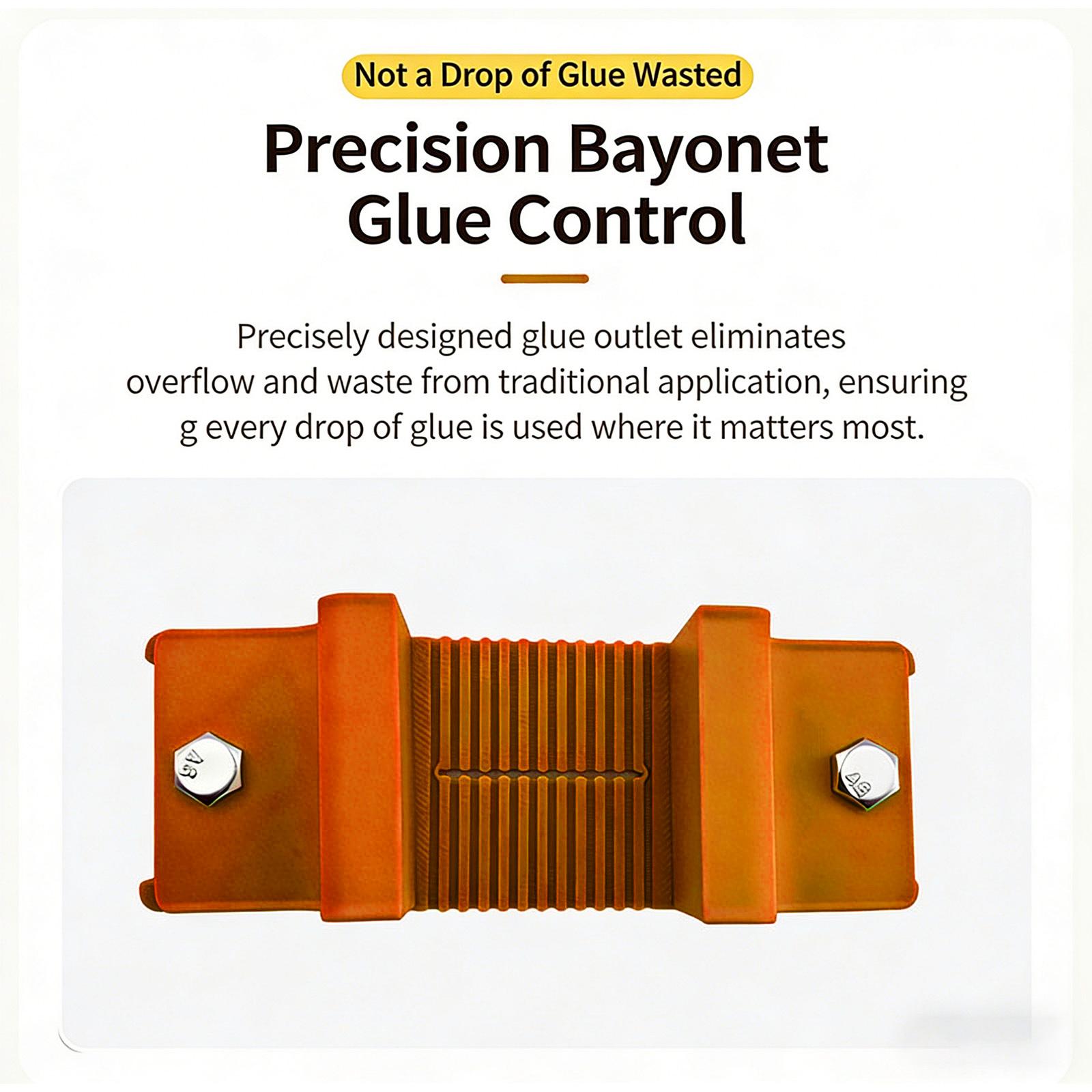 

Pack of 2 Glued Applicator Attachments with 10-22mm Adjustable Width for Consistent Application Steel &Plastic Build 1