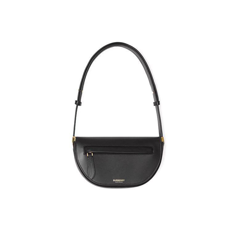 

Burberry Leather Saddle Shoulder Bag, Luxury Black Gold-Tone Hardware Adjustable Strap Hobo Handbag for Women, Daily Commute & Evening Out, 80359841 Basic Set (Bag+Dust Bag)