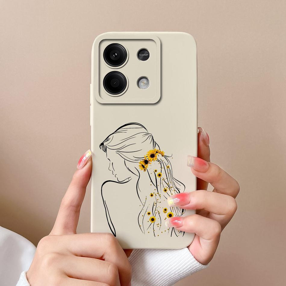 For Xiaomi Redmi Note 13 Pro Phone Case Bear Liquid Silicone Full Protection Anti Drop Cover For Redmi Note13 13Pro 4G 5G Capa