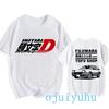 AE86 Funny Harajuku Manga T Shirt Japanese Anime Cartoon Gothic Summer Tops Initial D EU Size T-Shirt Men Graphic Tee Shirt Male