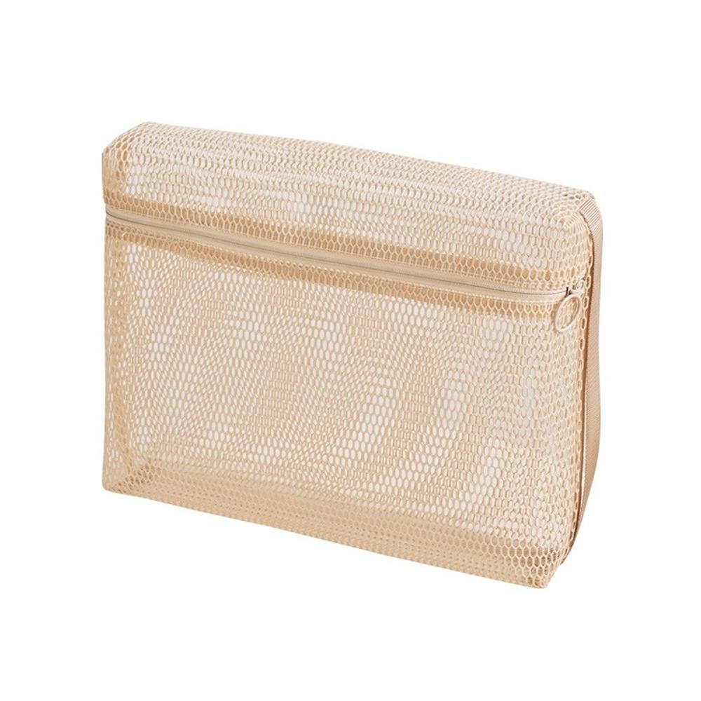 Multipurpose Travel Toiletry Bag Handheld Zipper Clothing Sorting Bag Toiletry Wash S бежевый