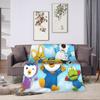 Warm Soft BlanketStudents Airplane Travel Pororos the Little Penguins   Bedding Throws Flannel Bedspread Living Room Sofa Cover
