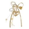 Braided Rope Keychain Heart Bows Earphone Bag Pendant Charm Fashion Bag Accessories for Handbag,Backpack Decorations