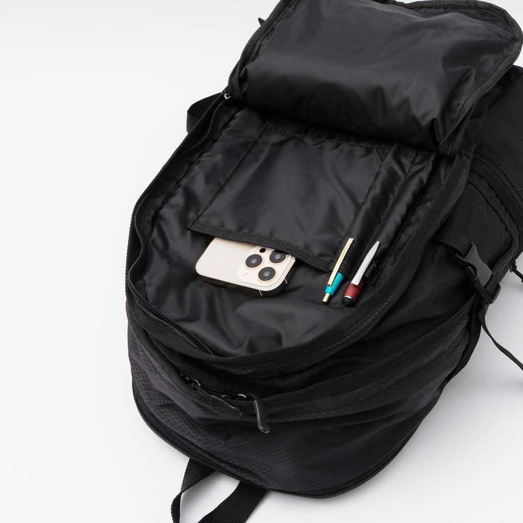[Logospark] Backpack, L Size, Reflector, Daypack, Black, Large