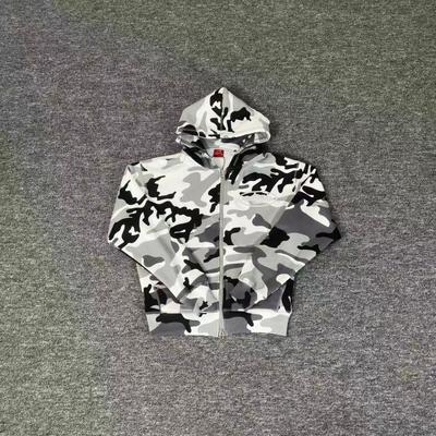 Amerikanischer Trendiger Corteiz Alcatraz Camouflage Fleece Hoodie - Unisex Lässige Reißverschlussjacke für Herbst/Winter