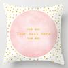 Pink Marble Polyester Pillowcase Leather Leaf Flower Cushion Cover Living Room Home Decoration Sofa Geometric