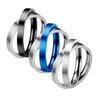 Anti Stress Angst Fidget Spinner Partnerringe Drehen sich frei Schmuck für Männer Frauen Edelstahl Knöchelring Hochzeit Bague