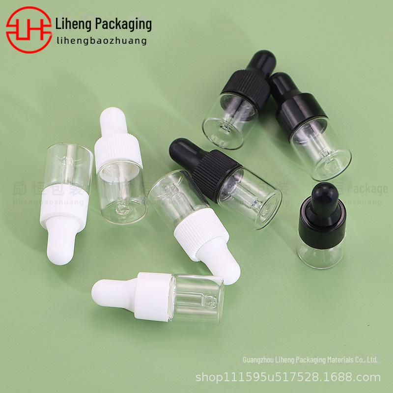 Clear Dropper Bottles: 1ml-5ml for Essential Oils, Cosmetics, and Samples