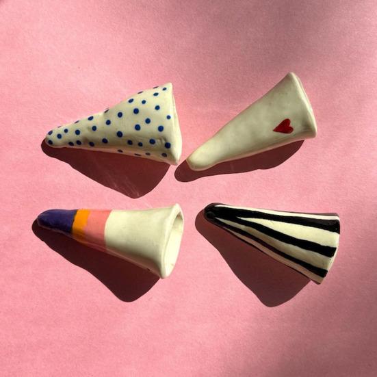 7Pcs/Set 3D Cone Refrigerator Magnet DIY Home Office Kitchen Locker Fridge Miniature