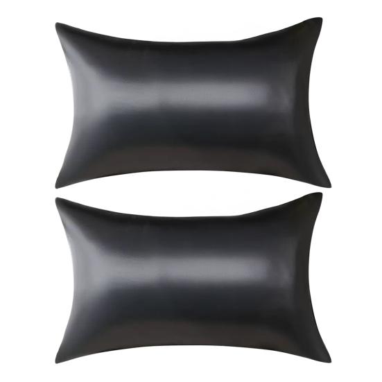 Satin Pillowcase Smooth Cooling Faux Silk Pillow Case for Sleeping Wrinkle-Free Pillow Cover for Women Men