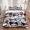3pcs Kuromi Characters Bedding Set, Including 1 Quilt Cover and 2 Pillow Shams, Without Filling, Soft and Comfortable Home Bedroom S050