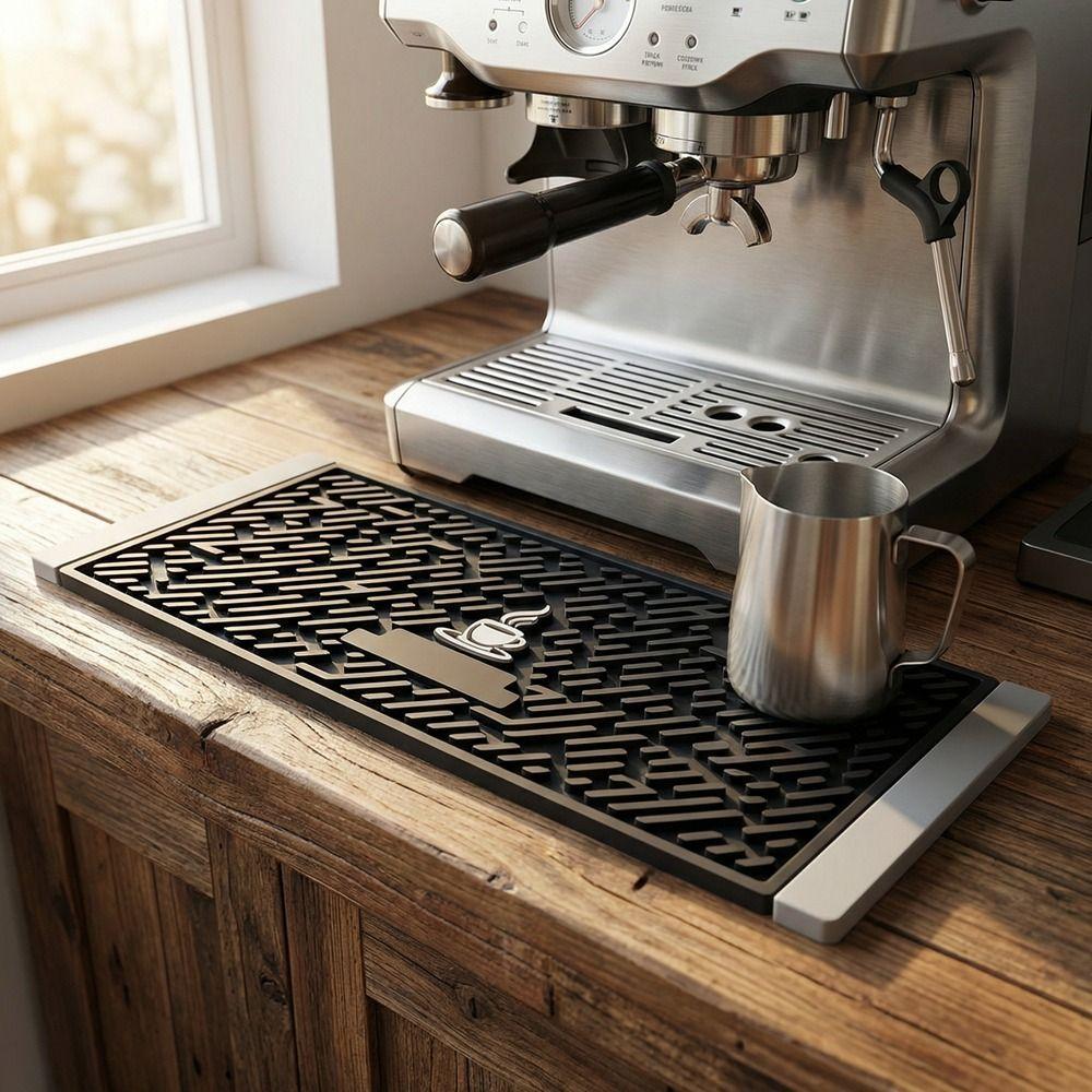 Heat Resistant Drain Bar Mat Flexible Dish Drying Filter Pad Table Mat Wave Draining Pad  Table Use