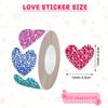 500pcs/roll Shiny Heart-Shaped Stickers Cute Star Gift Tags Decoration Envelopes Gift Wrapping Teacher Gifts Reward Stickers