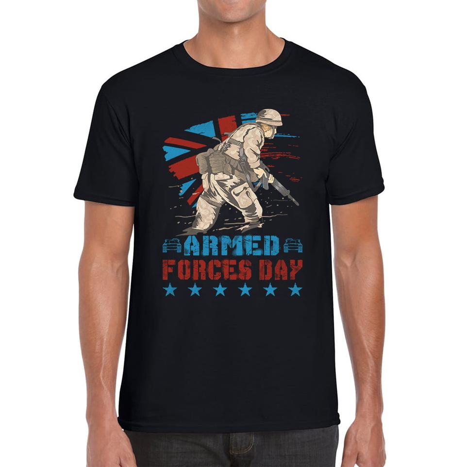 

Armed Forces Day British Veteran Unisex Mens T Shirt Womens Tops Tees S