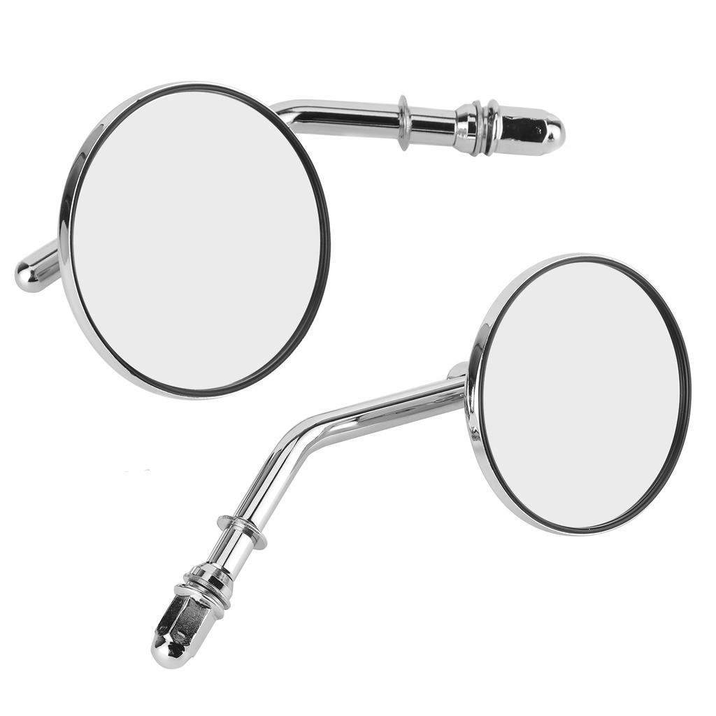 2pcs Motorcycle Handlebar Mirrors Rearview End Bar Foldable Round 360 degrees  Adjustable