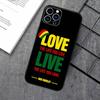 Bob Marley Rasta Lion Phone Case For iPhone 16e,16,15,14,13,12,11,XS,XR,X,8,7,Pro,Max,Plus,mini Silicone Black Cover