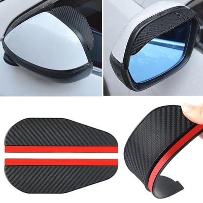 Car Rear View Mirror Rain Visor Guard PVC Auto Mirror Rain Shield Rainproof Side Mirror Rain Eyebrow Cover for SUV Truck Car Accessories