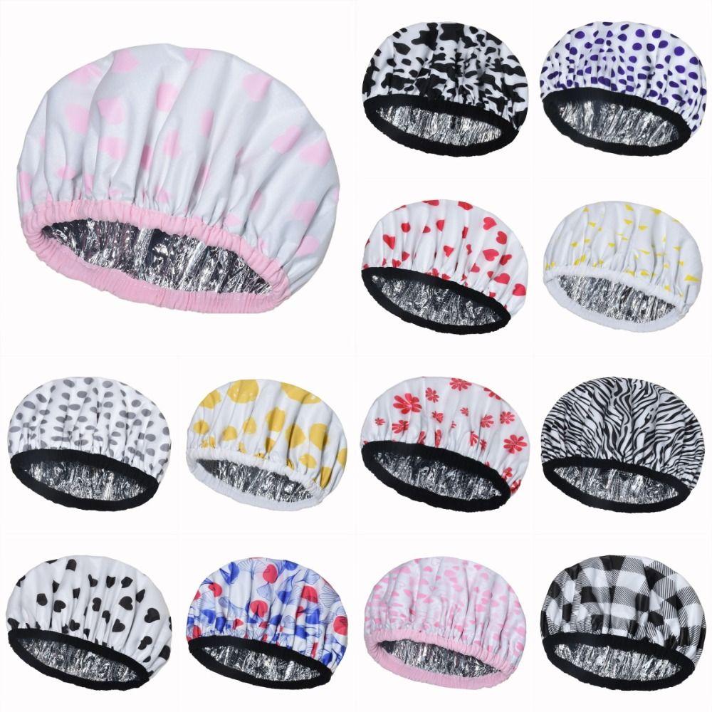 Thickened Self-heating Tin Foil Hat Shower Cap Smooth Hair Oil Baking Cap  Hair Salon