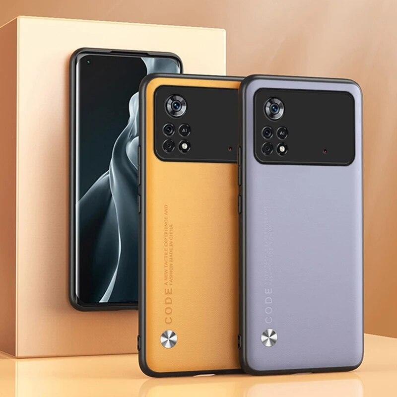 

Роскошный чехол из искусственной кожи для Xiaomi Mi Poco X4 Pro 5G, матовый силиконовый чехол для телефона Poco X3 NFC F3 F4 GT F2 M3 M4 Pro Coque
