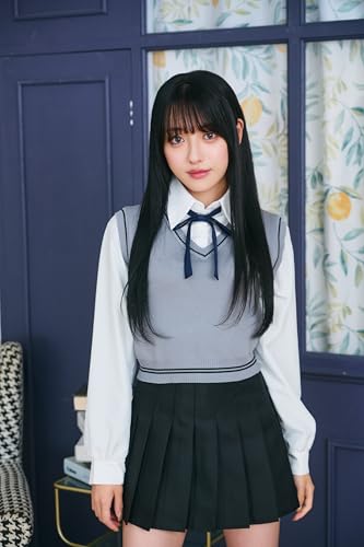 Clearstone Ulzzang Sailor Cosplay Halloween Knit Vest, Women's, Gray X Black