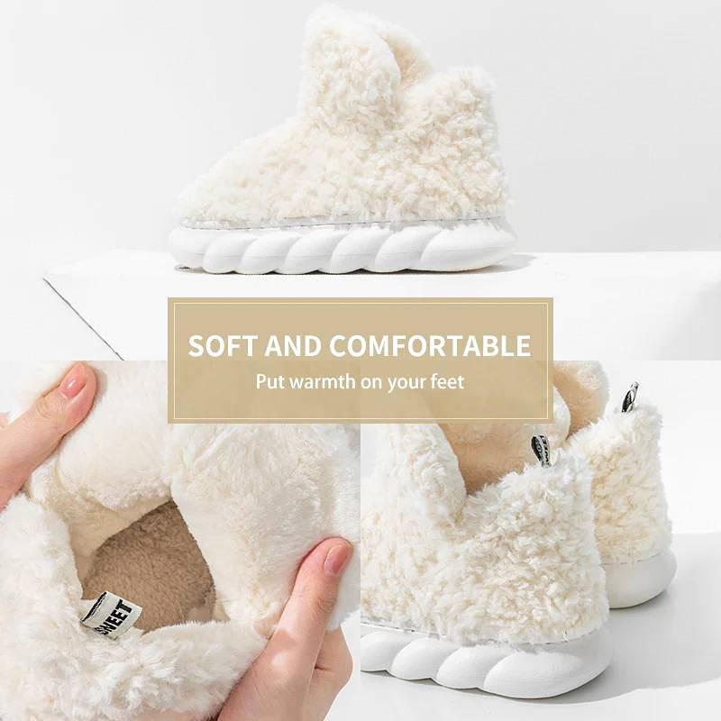 Women's Indoor Slippers EVA Memory Foam Cozy Soft Lightweight Girls Short Boots Warm Winter Fuzzy Slippers