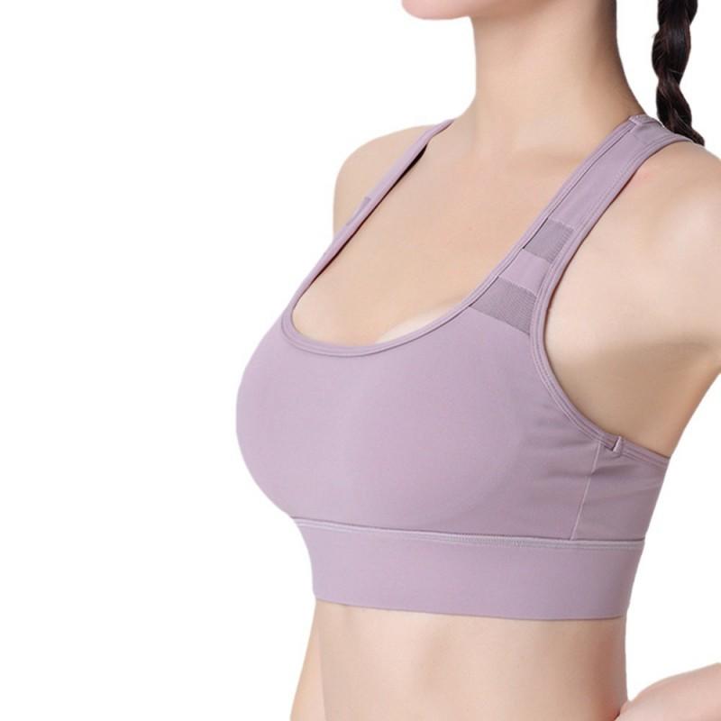 High Impact Support Sports Bra Running Yoga Fitness Women Seamless No Underwire Y Back 3/4 Cup Padded