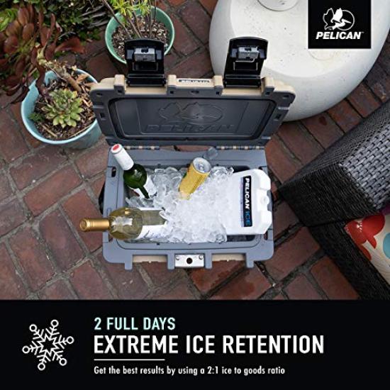 Pelican 20QT Elite Cooler Dark Gray X Green 20Q-1-DKGRYEGRN