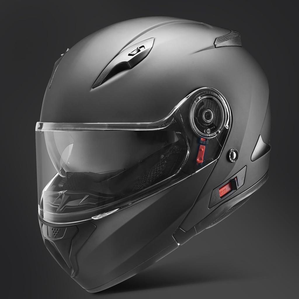 Japanese FUKUSEI Full Face Motorcycle Helmet with Inner System FF868 Size [Official SG/PSC Product] Shield, Flip-Up Helmet, (Matte Black, M)